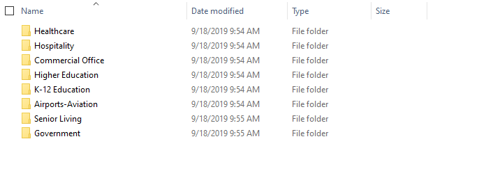 organized folders of project imagees